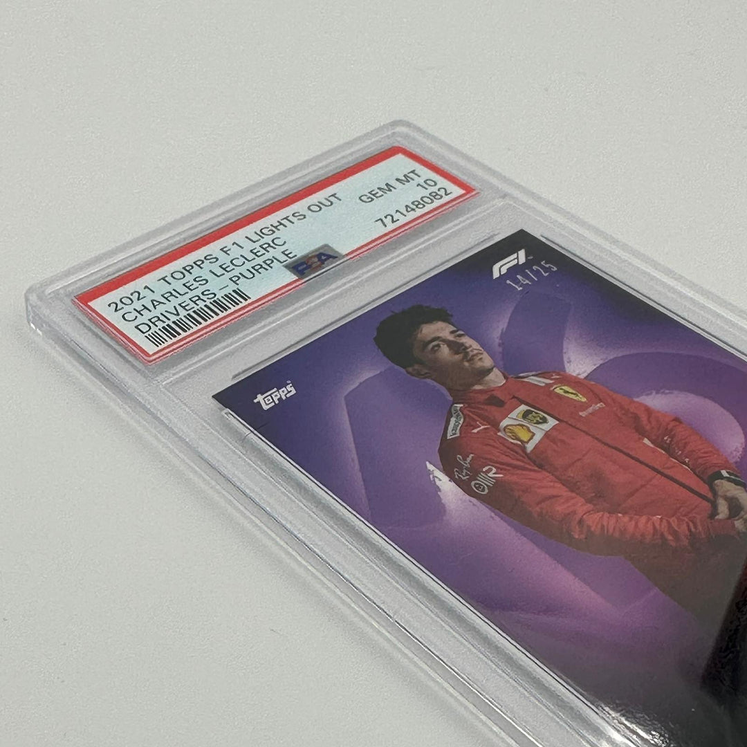PSA 10 - 14/25 Charles Leclerc - Drivers -  Purple Parallel