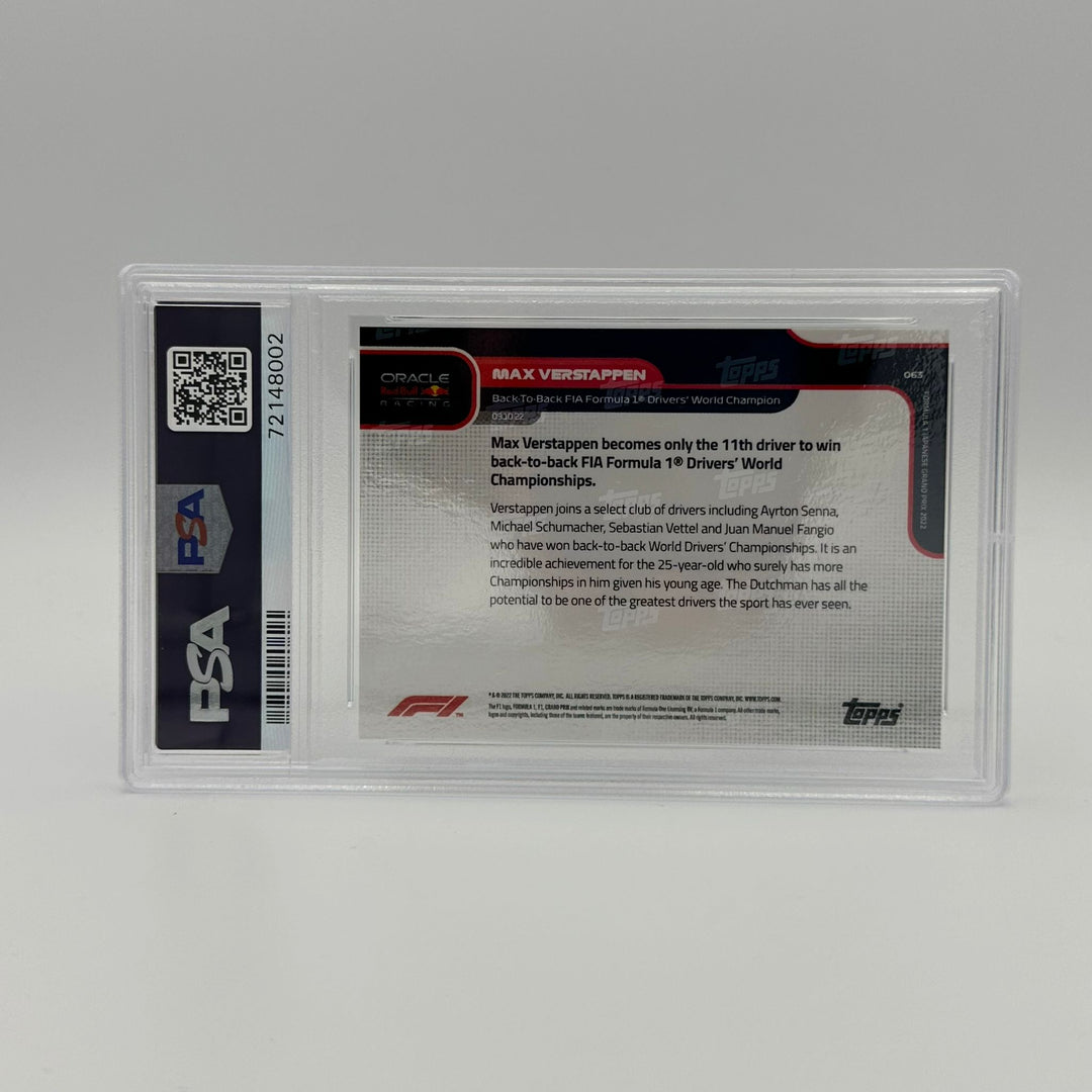 PSA 10 -18/99 Max-Verstappen - Back-to-back drivers world champion #63
