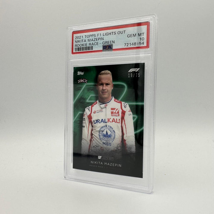 PSA 10 - 19/75 Nikita Mazepin - Rookie Race -Green Parallel