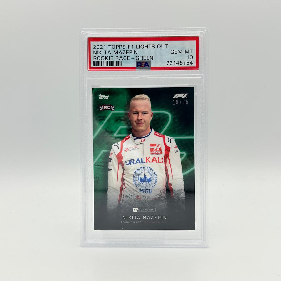PSA 10 - 19/75 Nikita Mazepin - Rookie Race -Green Parallel
