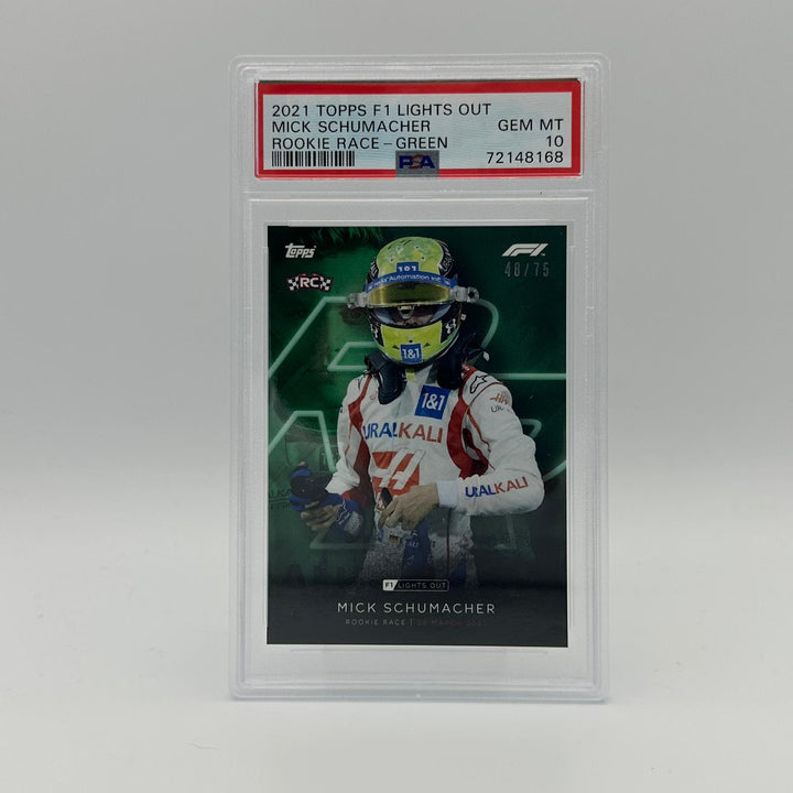 PSA 10 - 48/75 Mick Schumacher - Rookie Race - Green Parallel