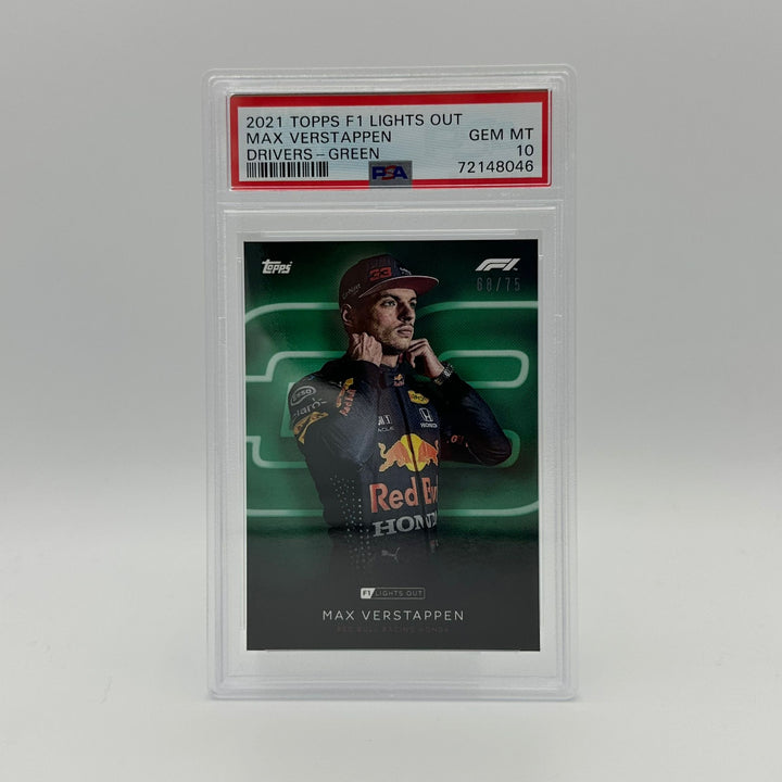 PSA 10 - 68/75 Max Verstappen - Drivers -  Green Parallel