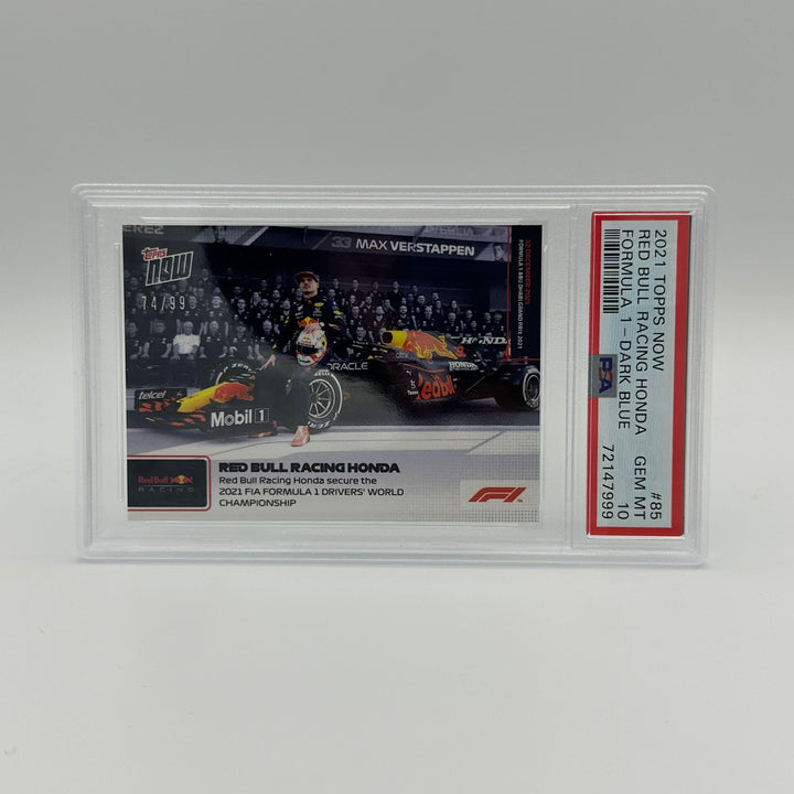 PSA 10 - 74/99 - Red Bull Racing Honda - Secure The Drivers' World Championship #85