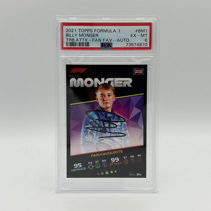 PSA 6 - Billy Monger #BM1 - Fan Favorite -  EX-MT - Autograph