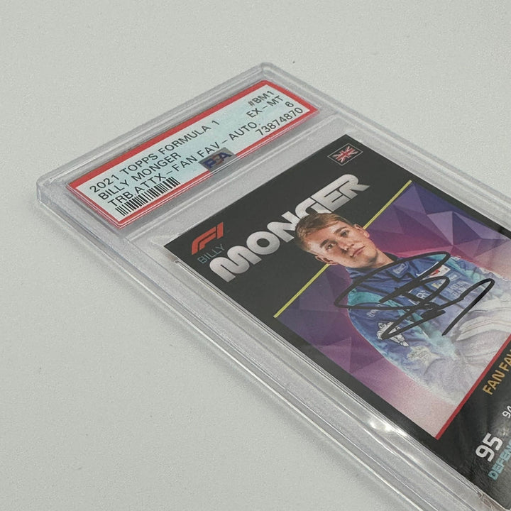 PSA 6 - Billy Monger #BM1 - Fan Favorite -  EX-MT - Autograph