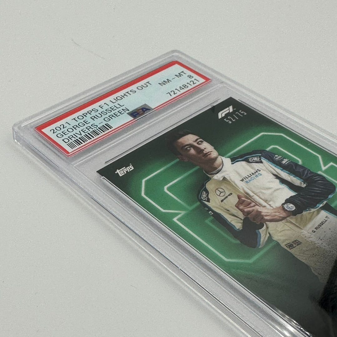 George Russell Driver Tag PSA 8 - 52/75 George Russell - Drivers - Green Parallel – Authenticsgg