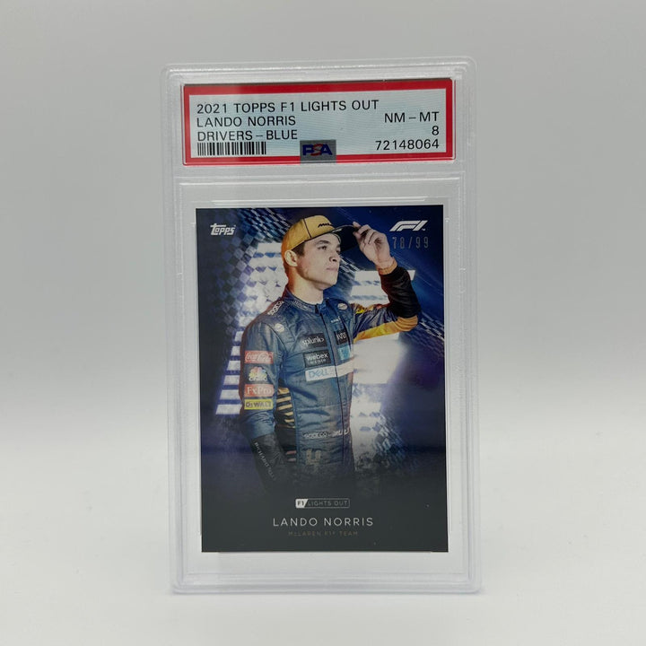 PSA 8 - 78/99 Lando Norris - Drivers -  Blue Parallel