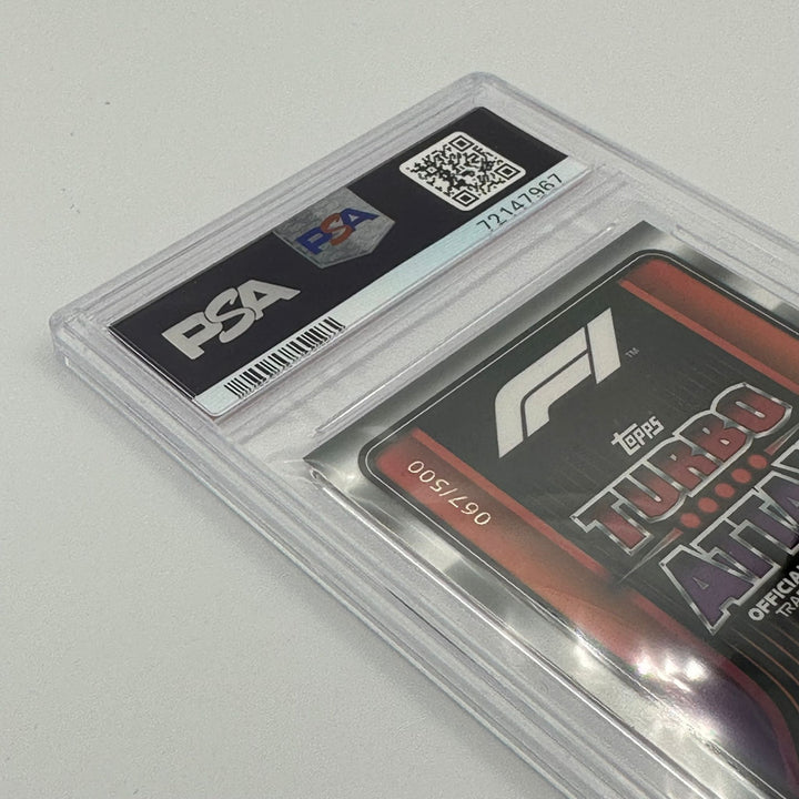 PSA 9 - 67/500 Max Verstappen #330 - 100 Club Mirror Red