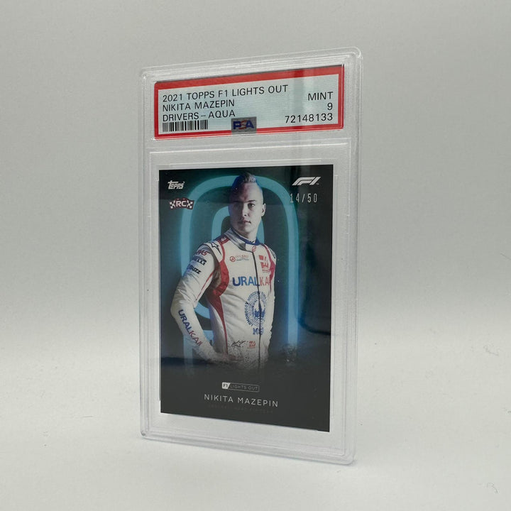 PSA 9 - 14/50 Nikita Mazepin - Drivers -  Aqua Parallel