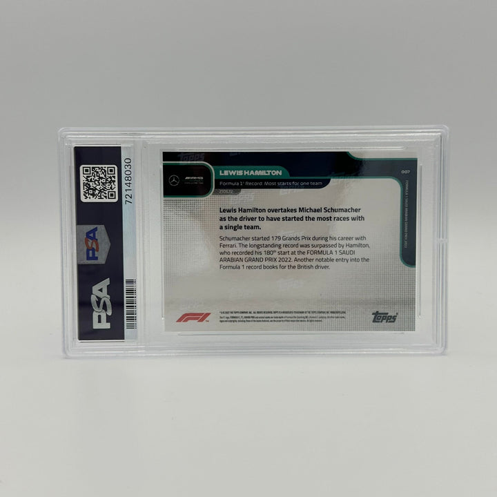 PSA 9 - 169/180 Lewis Hamilton - Most Starts For 1 Team #7