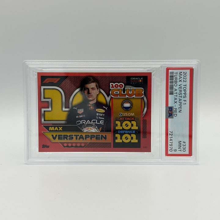 PSA 9 - 260/500 Max Verstappen #330 - 100 Club Mirror ed