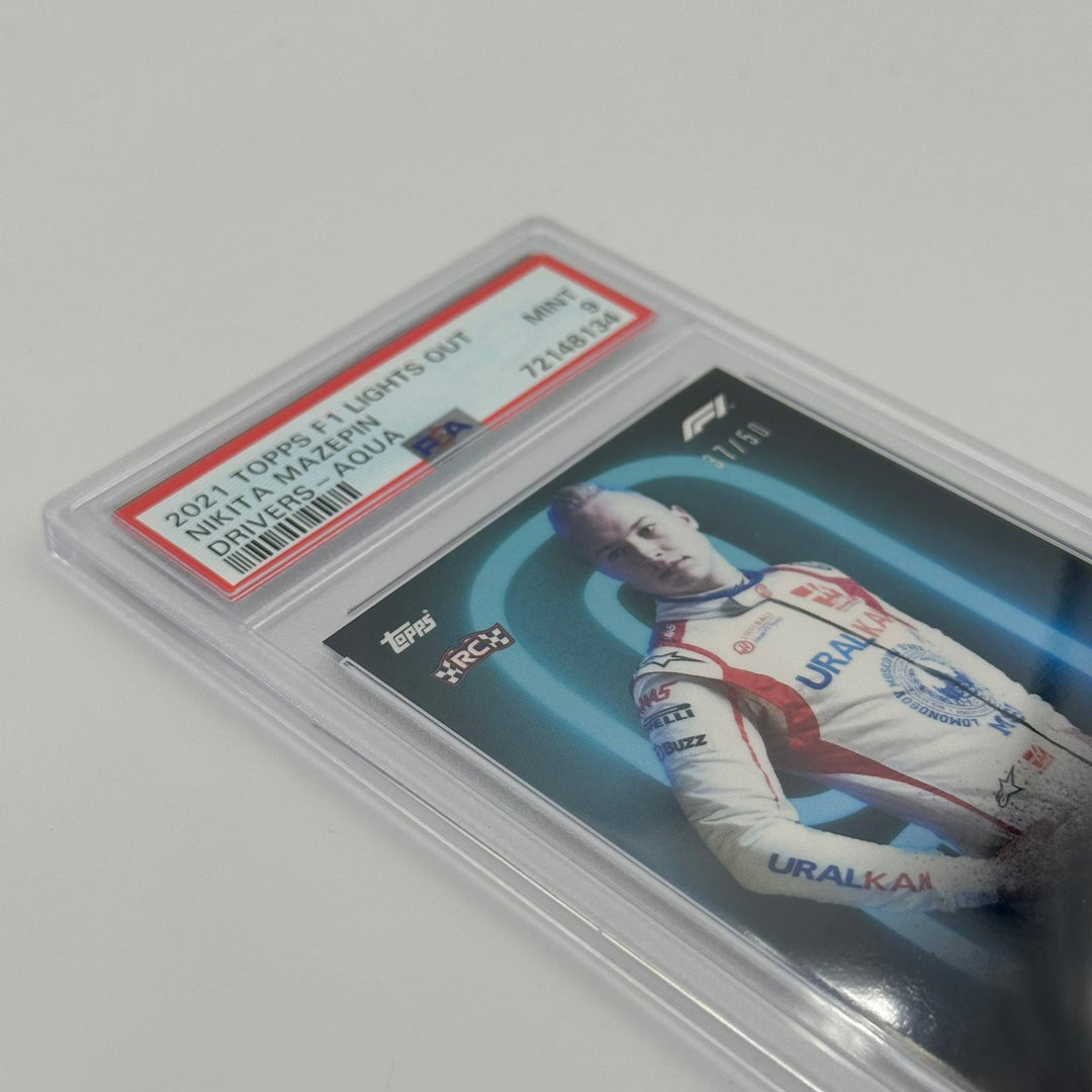 PSA 9 - 37/50 Nikita Mazepin - Drivers -  Aqua Parallel