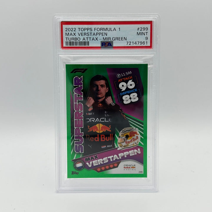 PSA 9 - 423/500 Max Verstappen #299 - Superstar Mirror Green