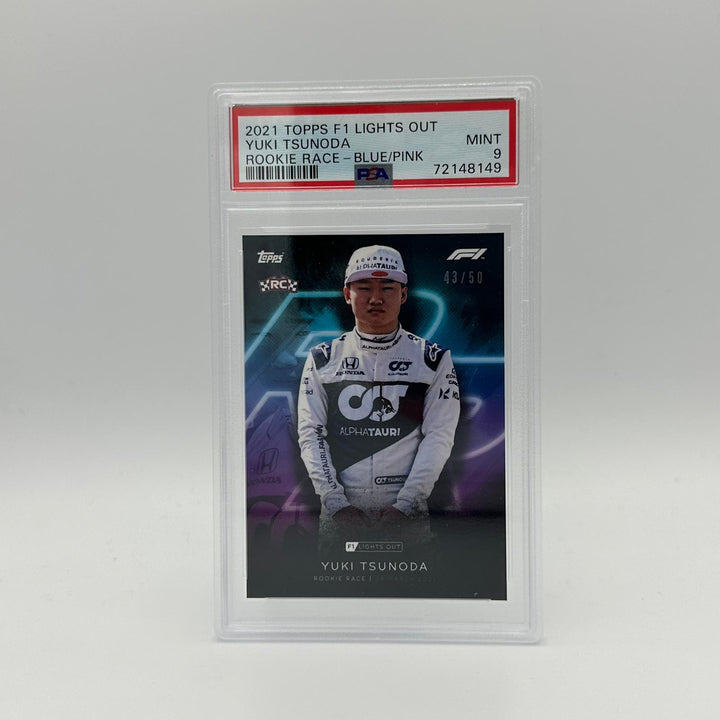 PSA 9 - 43/50 Yuki Tsunoda - Rookie Race - Blue/Pink Parallel