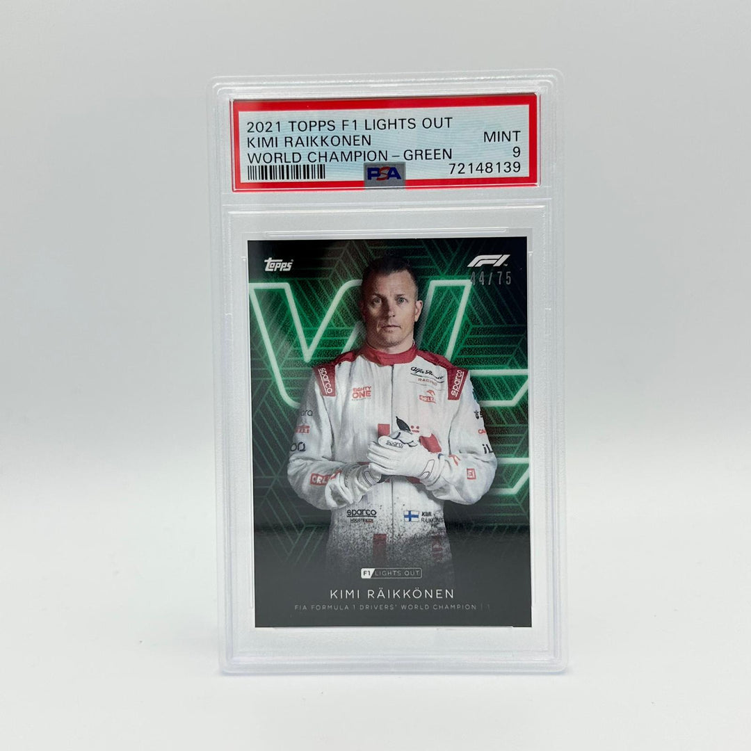 PSA 9 - 44/75 Kimi Raikkonen - Drivers World Champion