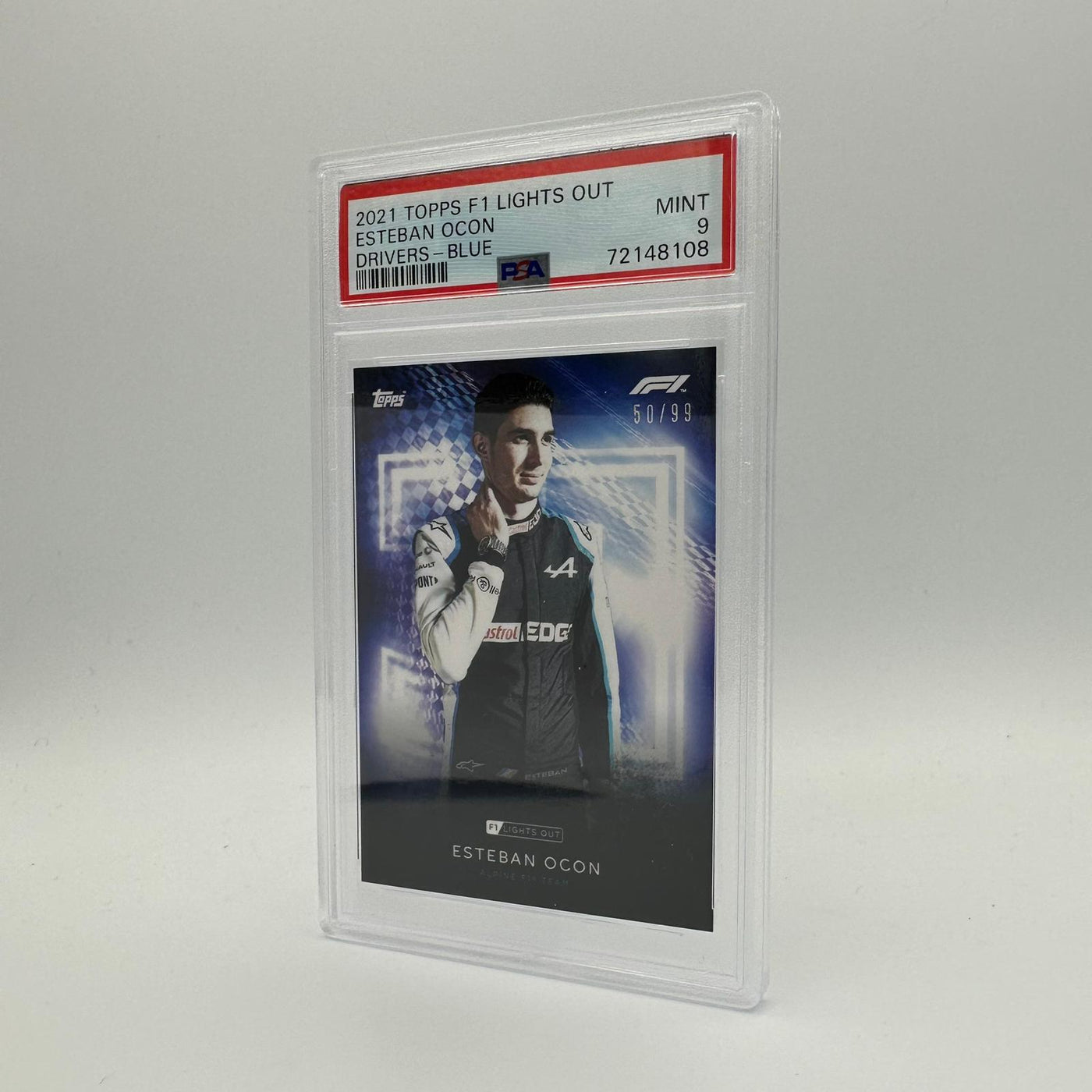 PSA 9 - 50/99 Esteban Ocon - Drivers -  Blue Parallel