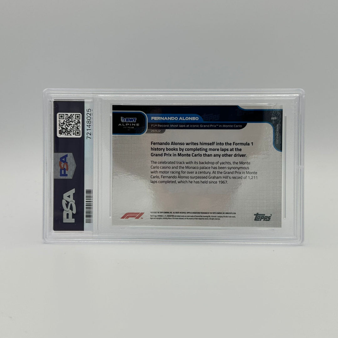 PSA 9 - 55/99 - Fernando Alonso - F1 record most laps Monte Carlo #25
