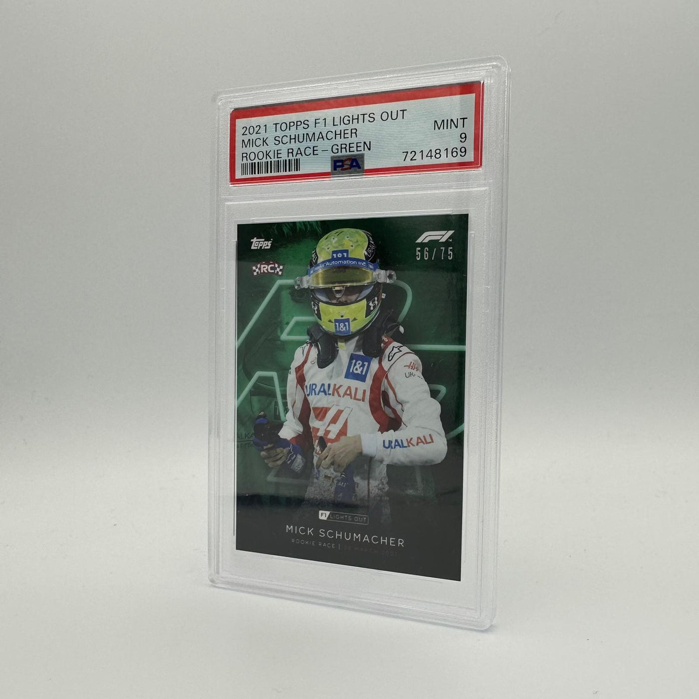 PSA 9 - 56/75 Mick Schumacher - Rookie Race - Green Parallel