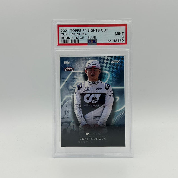 PSA 9 - 74/99 Yuki Tsunoda - Rookie Race- Blue Parrallel