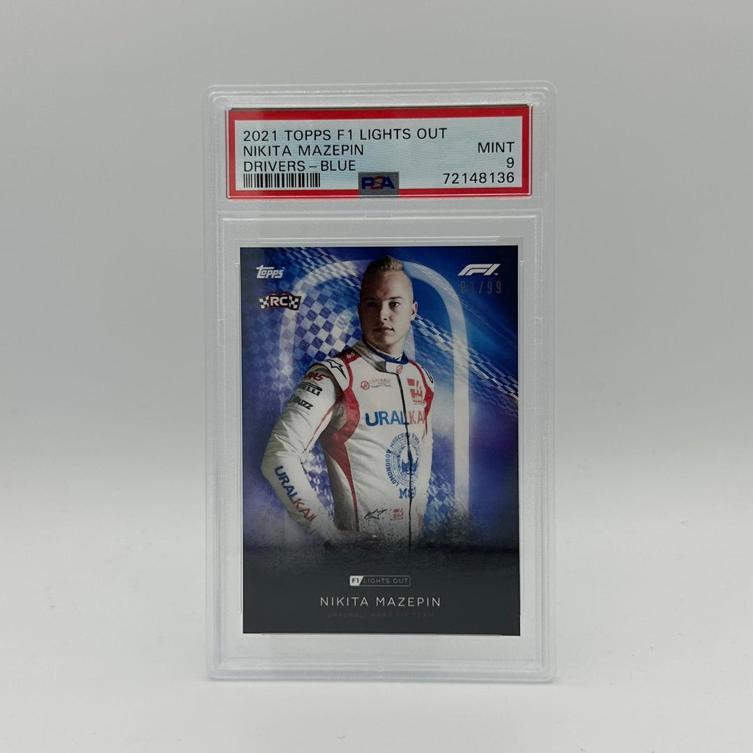 PSA 9 - 93/99 Nikita Mazepin - Drivers -  Blue Parallel