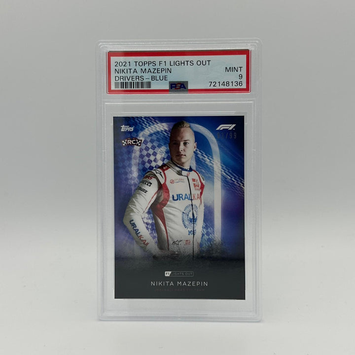 PSA 9 - 93/99 Nikita Mazepin - Drivers -  Blue Parallel