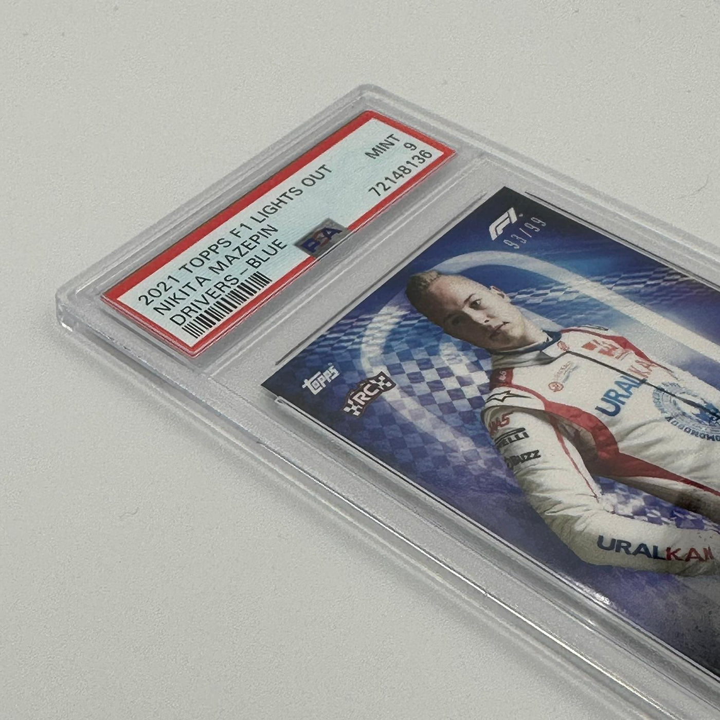 PSA 9 - 93/99 Nikita Mazepin - Drivers -  Blue Parallel