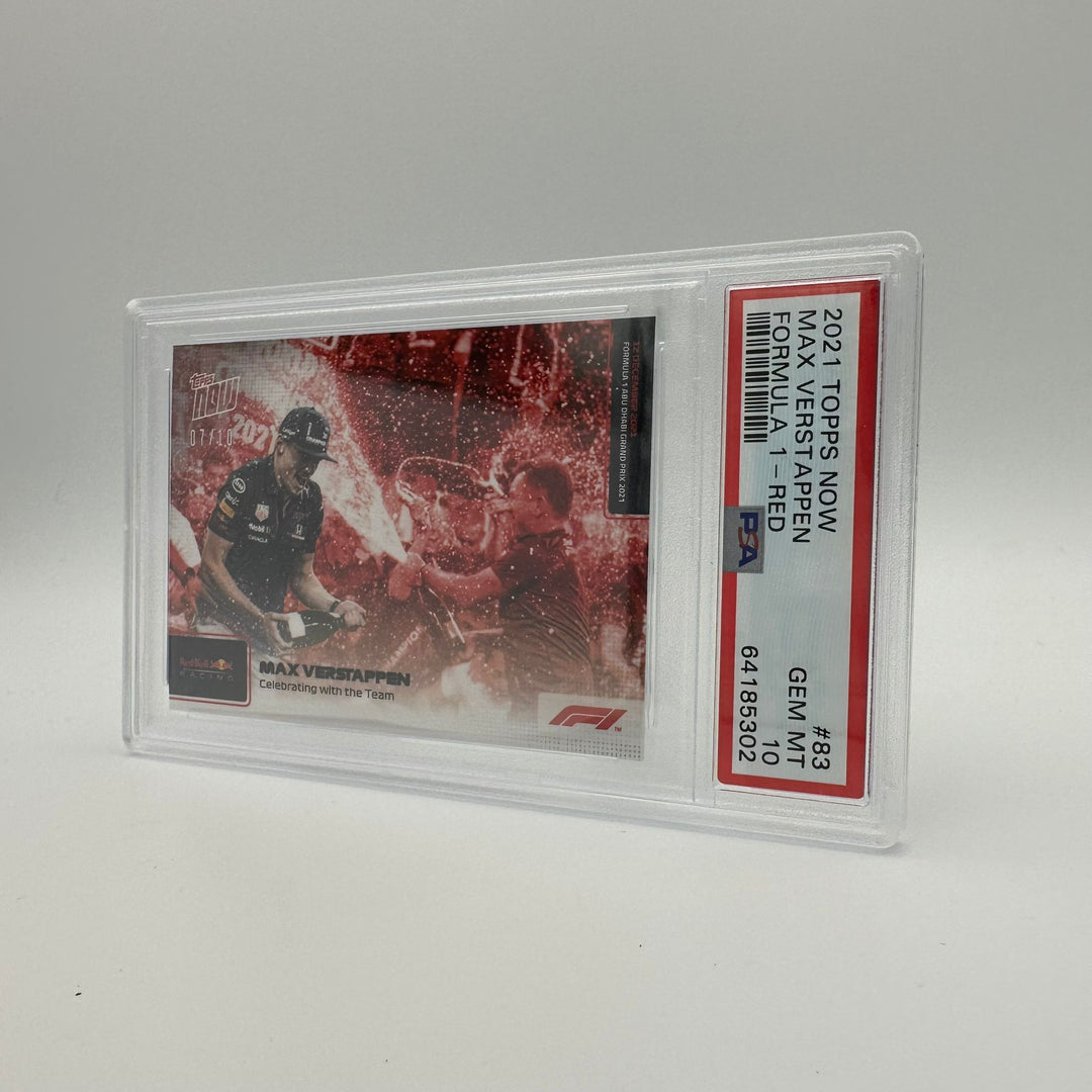 PSA 10 - 07/10 - Max Verstappen #83 - Celebrating With The Team - Red