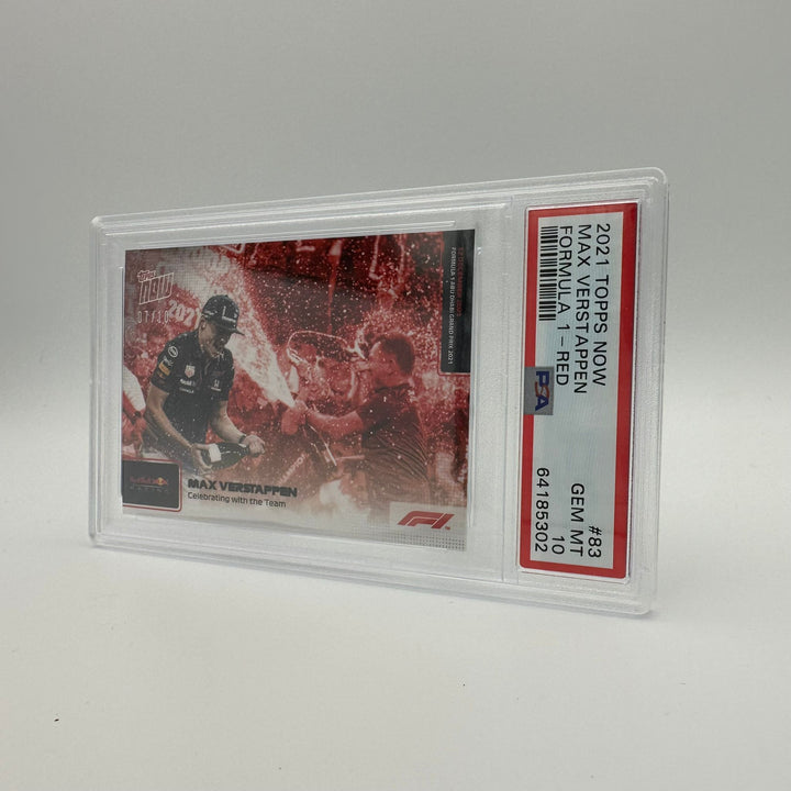 PSA 10 - 07/10 - Max Verstappen #83 - Celebrating With The Team - Red