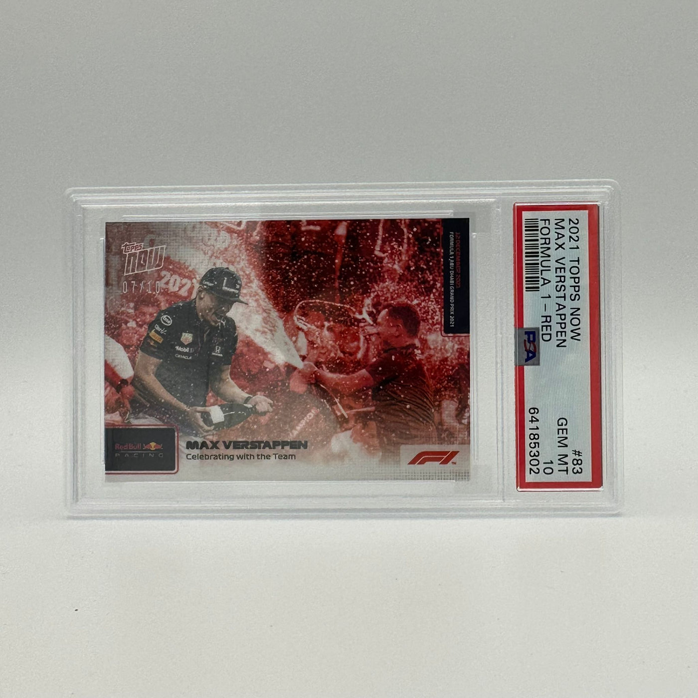 PSA 10 - 07/10 - Max Verstappen - Celebrating With The Team #83