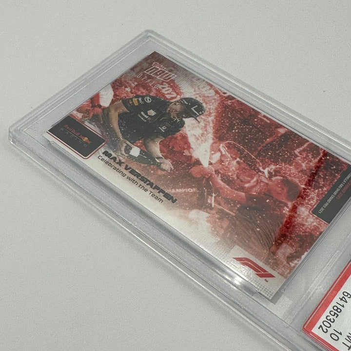 PSA 10 - 07/10 - Max Verstappen #83 - Celebrating With The Team - Red