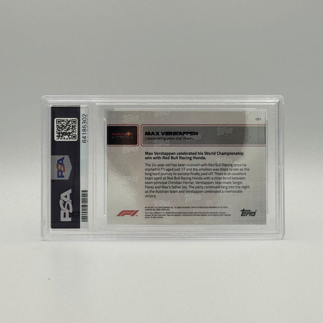 PSA 10 - 07/10 - Max Verstappen #83 - Celebrating With The Team - Red