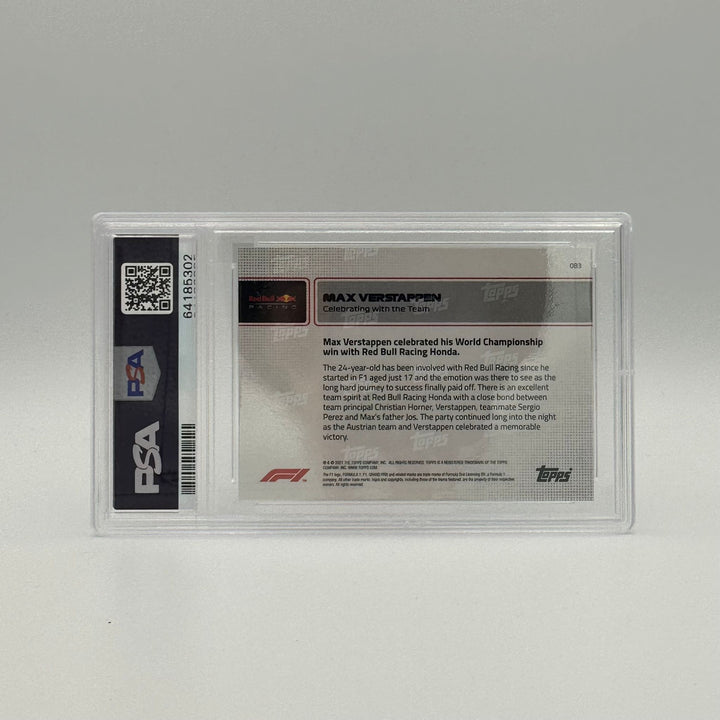 PSA 10 - 07/10 - Max Verstappen #83 - Celebrating With The Team - Red