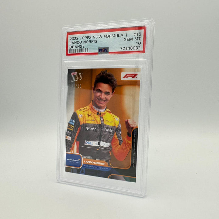 PSA 10 - 07/10 Lando Norris #015 - First Podium - Orange