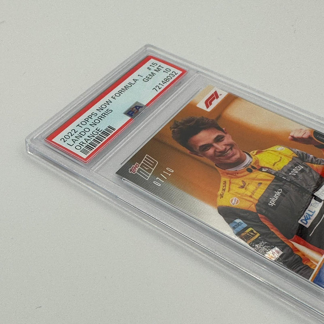 PSA 10 - 07/10 Lando Norris #015 - First Podium - Orange