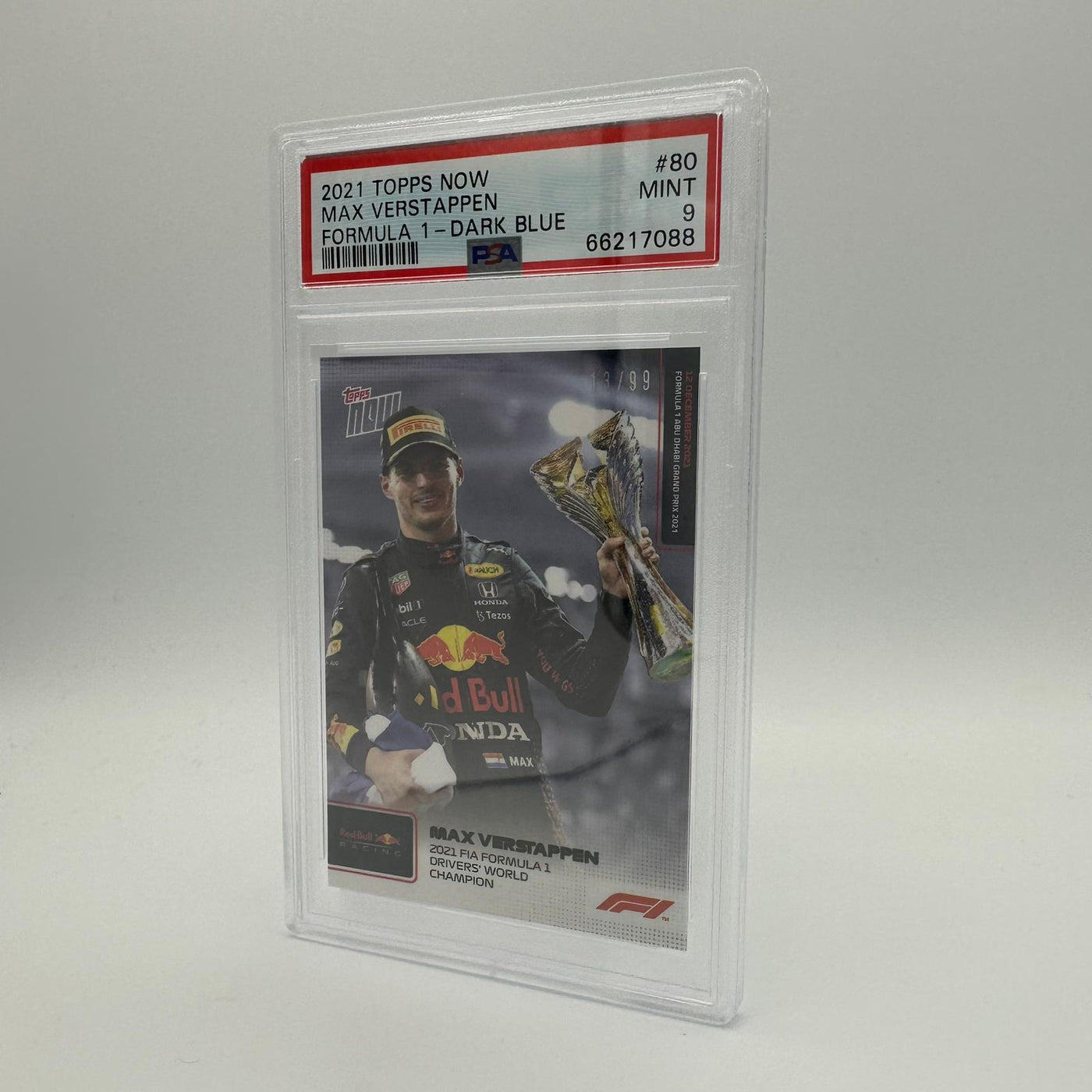 PSA 9 - /99 Max Verstappen - 2021 FIA Formula 1 Drivers' World Champion #80
