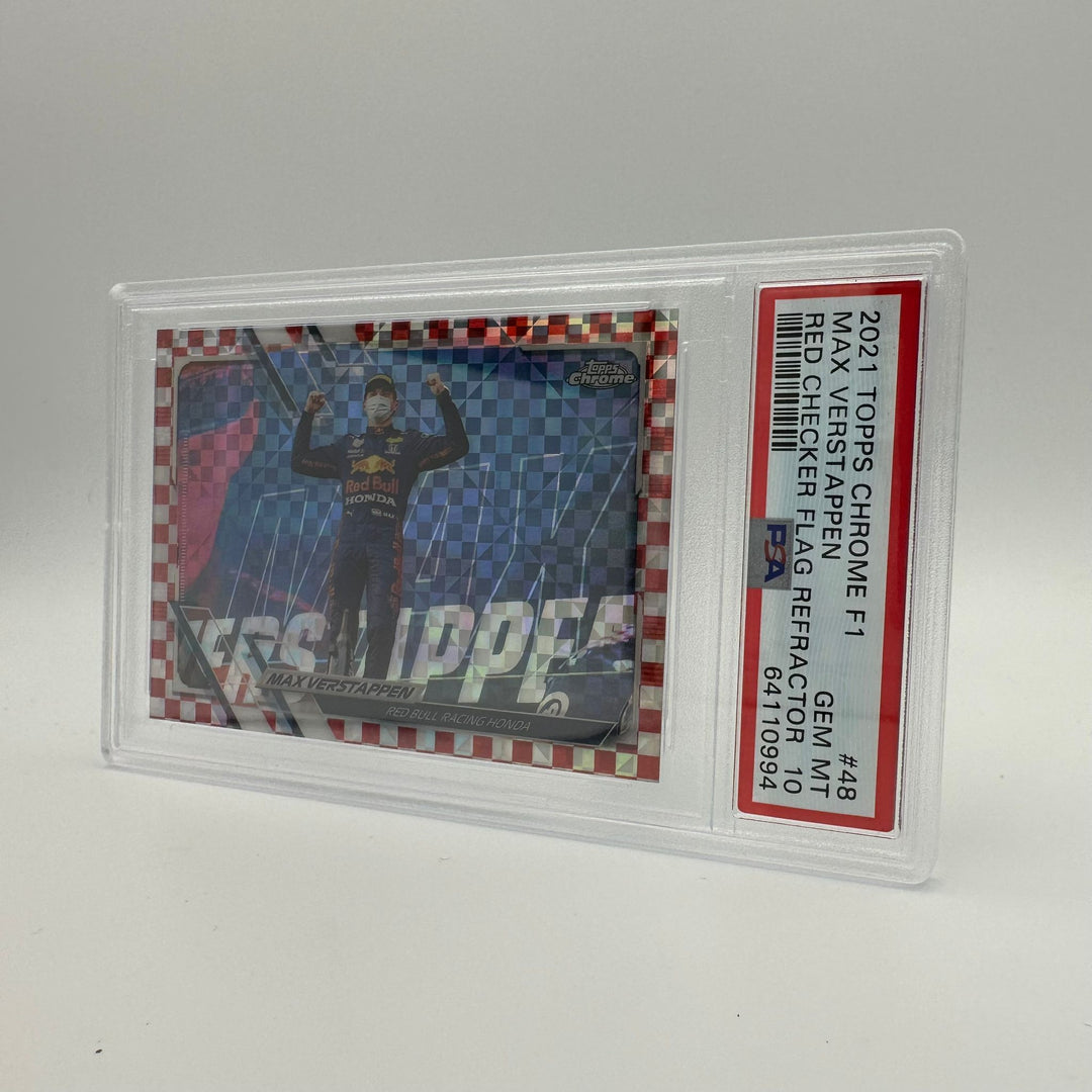 PSA 10 - 2/5 - Max Verstappen #48 - Red Checker Flag Refractor