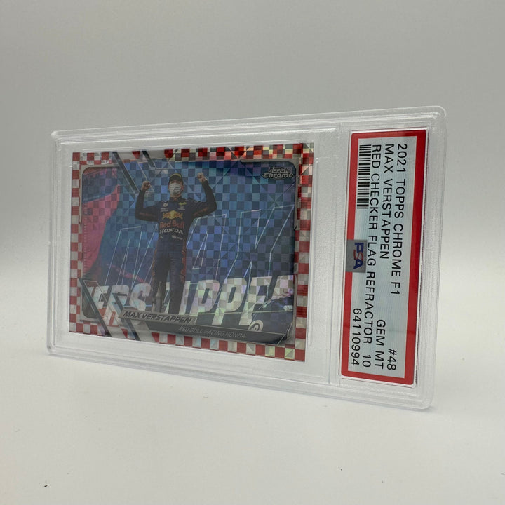 PSA 10 - 2/5 - Max Verstappen #48 - Red Checker Flag Refractor