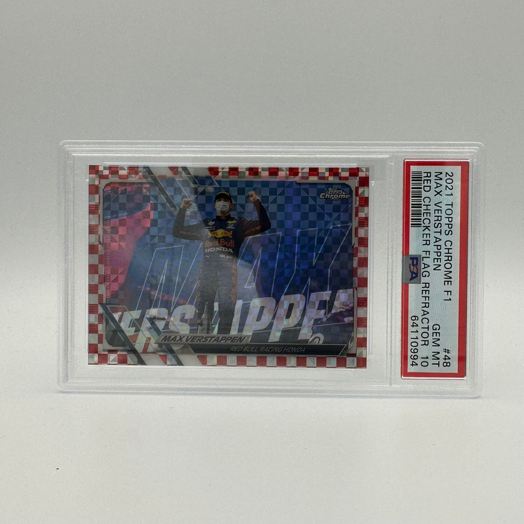 PSA 10 - 2/5 - Max Verstappen #48 - Red Checker Flag Refractor