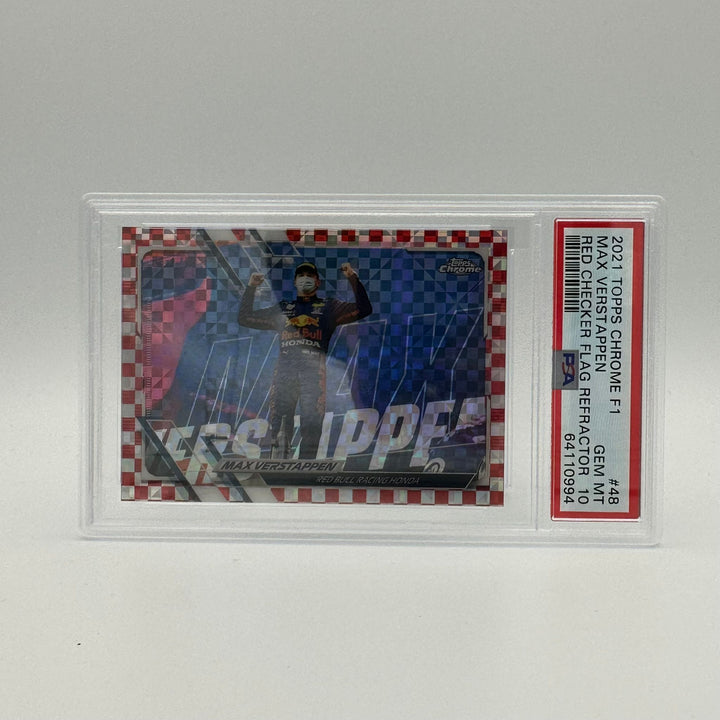 PSA 10 - 2/5 - Max Verstappen #48 - Red Checker Flag Refractor