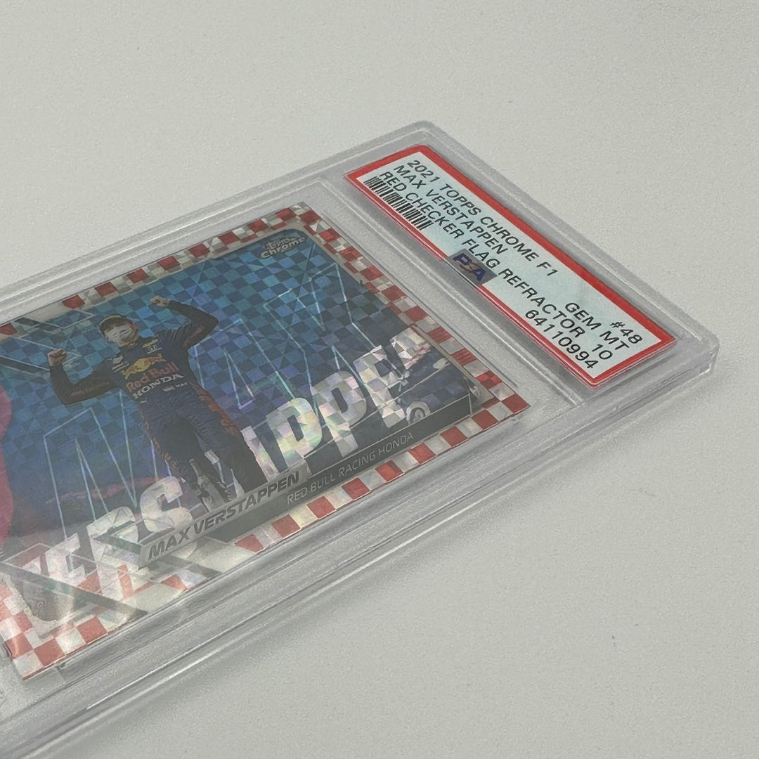 PSA 10 - 2/5 - Max Verstappen #48 - Red Checker Flag Refractor