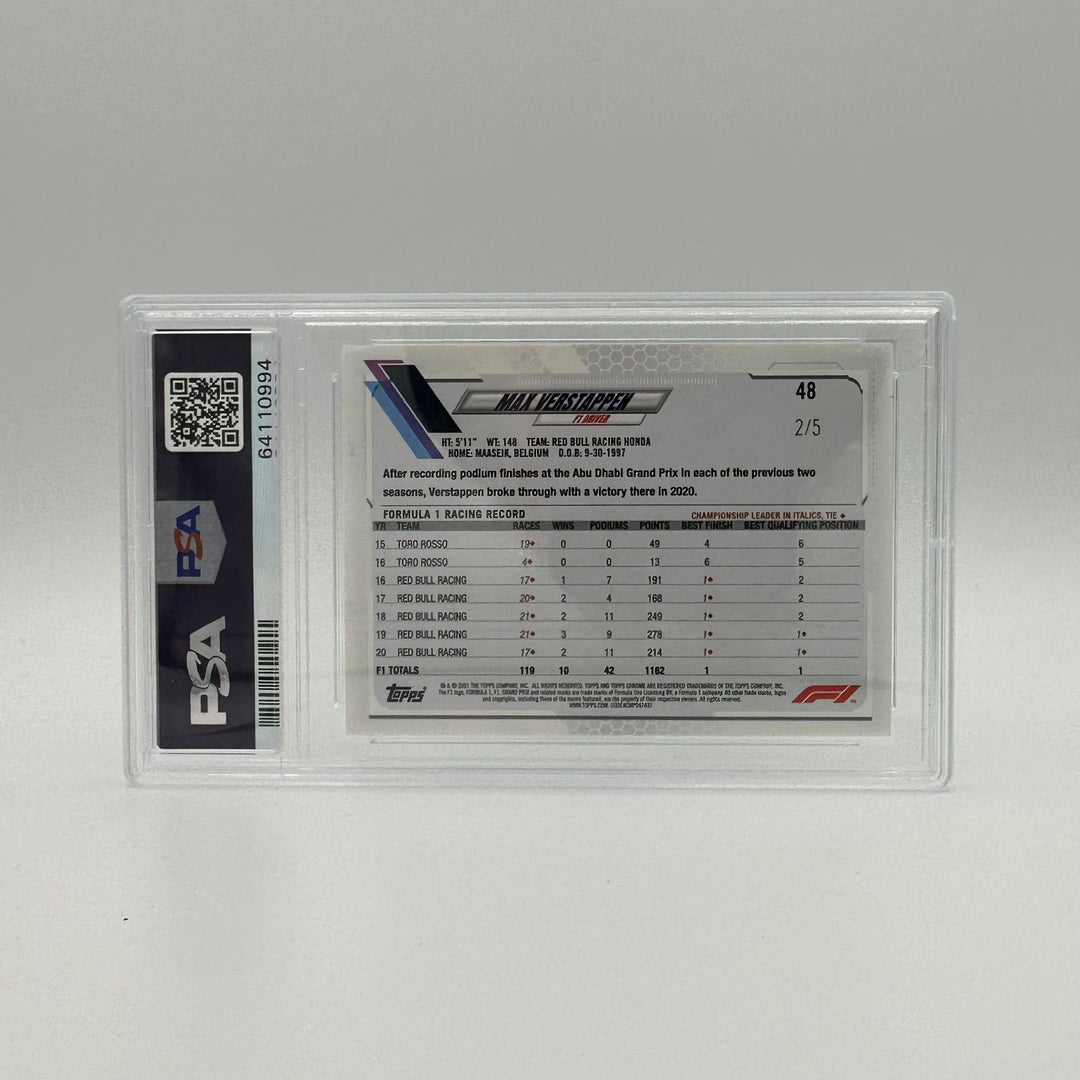 PSA 10 - 2/5 - Max Verstappen #48 - Red Checker Flag Refractor