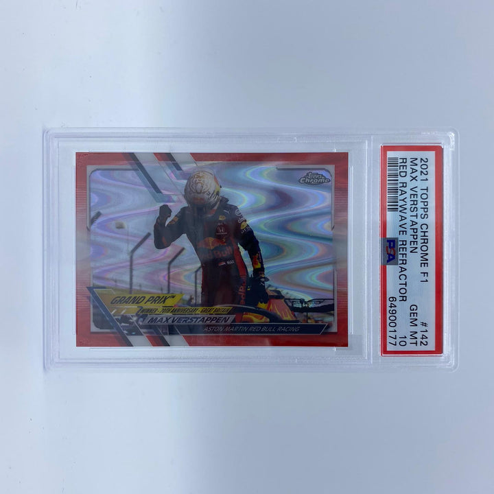 PSA  10 - 3/5 - Max Verstappen - Red Raywave - 70th Anniversary Grand Prix Winners  #142
