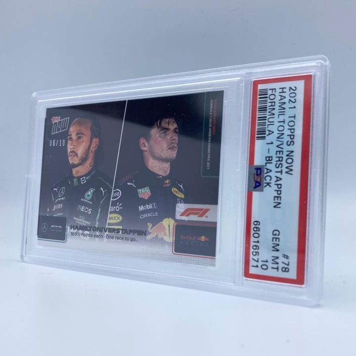 PSA 10 - 06/10 Hamilton/Verstappen - #78 - 369.5 Points each - Black