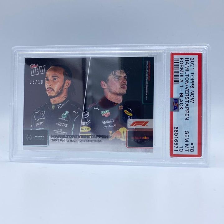PSA 10 - 06/10 Hamilton/Verstappen - #78 - 369.5 Points each - Black