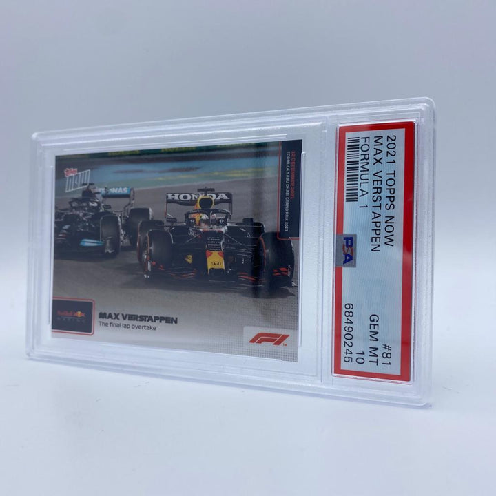 PSA 10 - Max Verstappen #81 - Dark Blue - The Final Lap Overtake