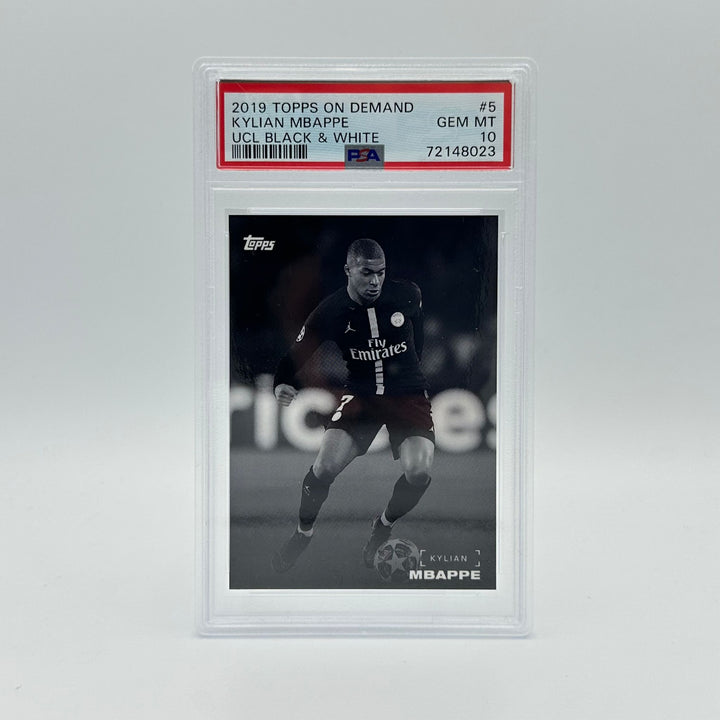 PSA 10 - Kylian Mbappé #5 - UEFA Champions League Black & White