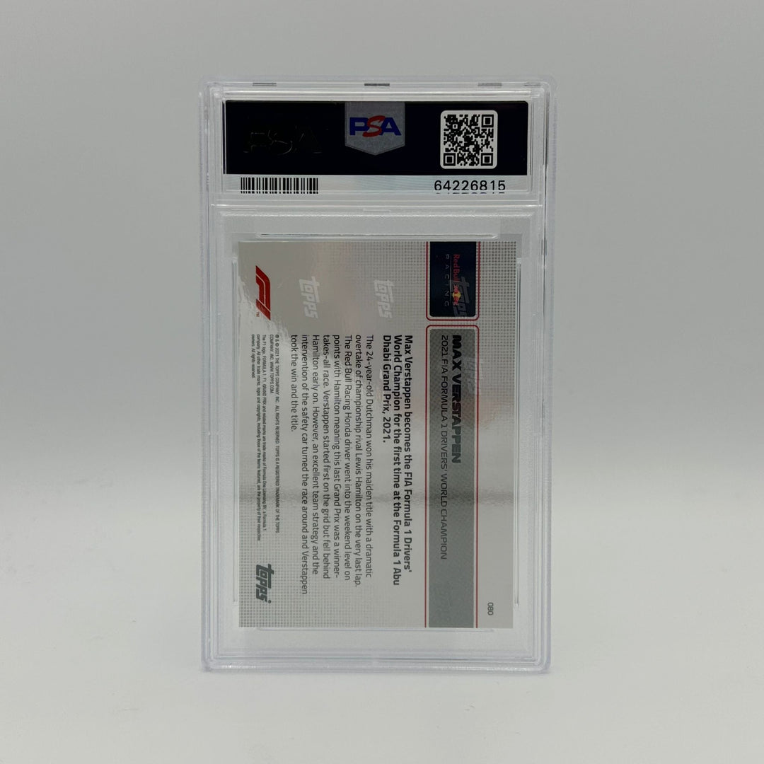 PSA 8 - 92/99 Max Verstappen - 2021 FIA Formula 1 Drivers' World Champion #80