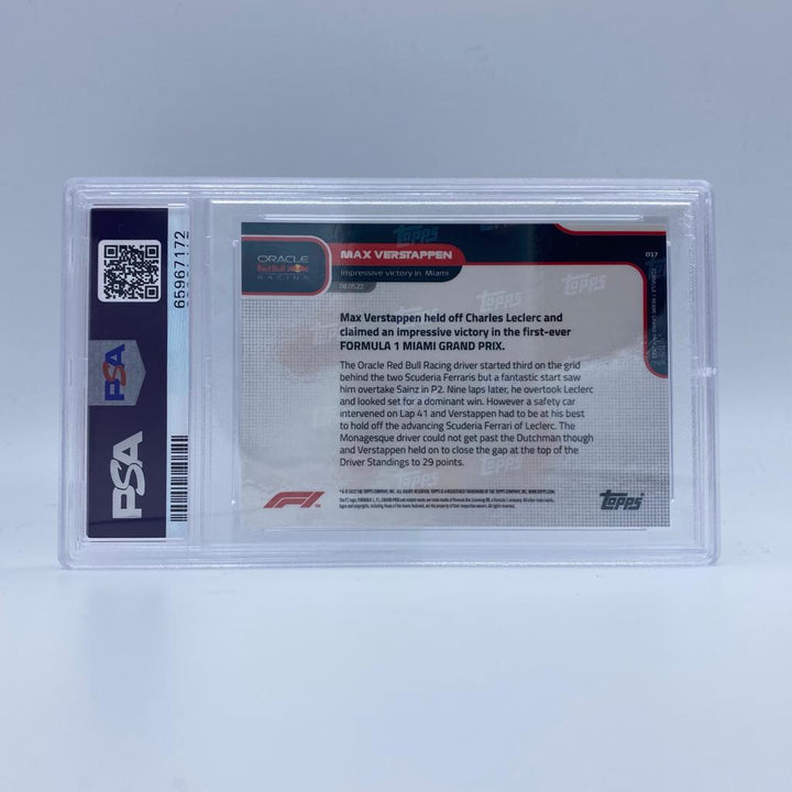 PSA 9 - 03/10 - Max Verstappen #17 - Impressive victory in Miami - Blue