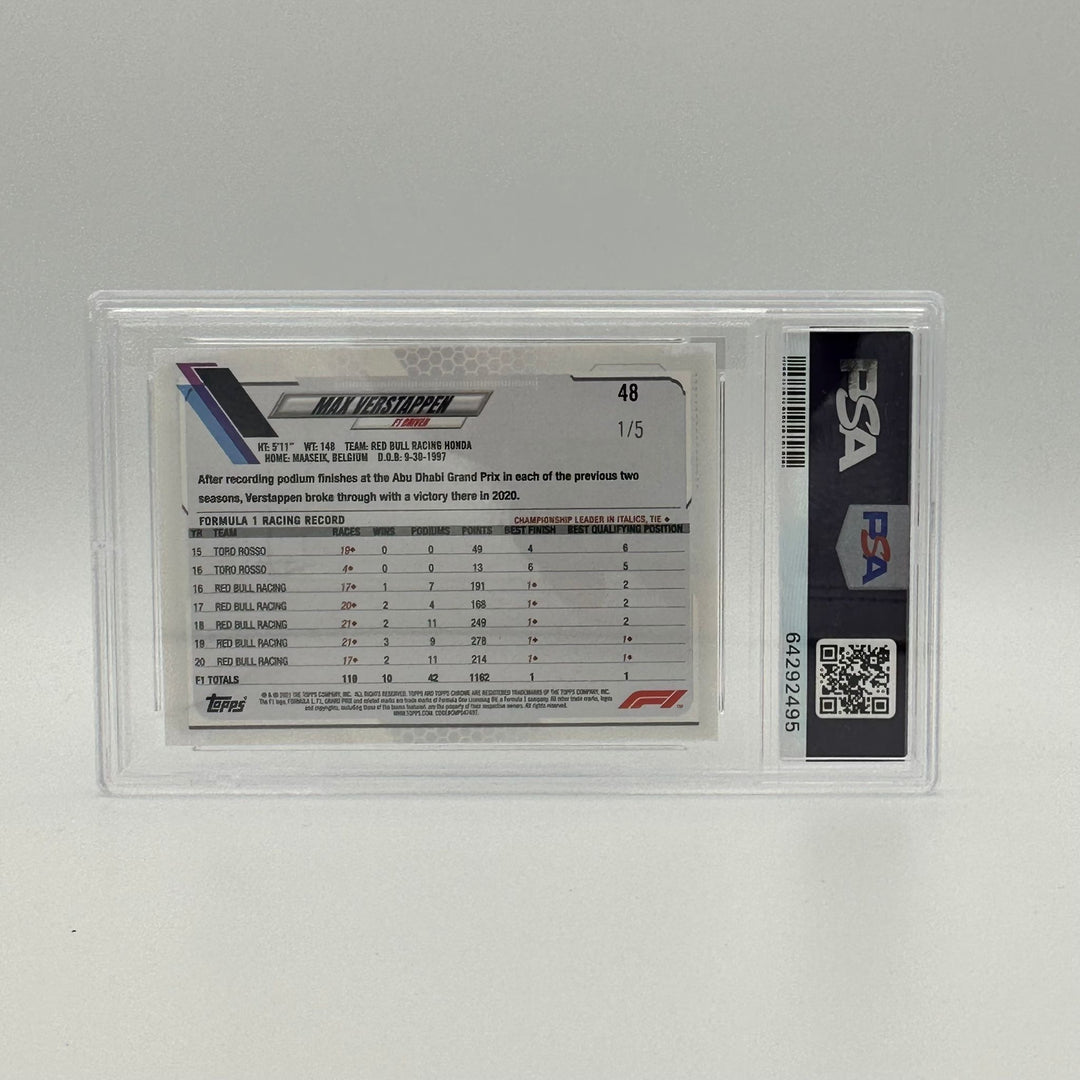 PSA 9 - 1/5 - Max Verstappen #48 - Red Raywave Refractor