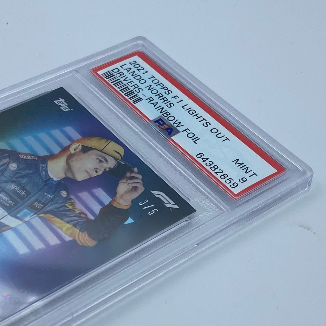 PSA 9 - 3/5 - Lando Norris - Drivers Rainbow Foil